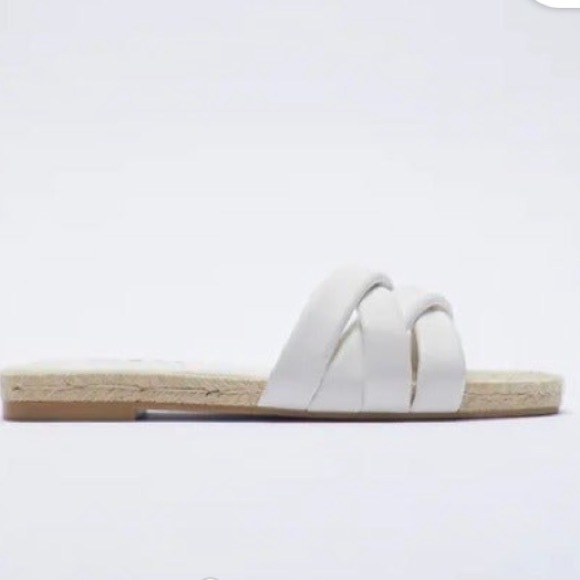 ZARA Juite Quilted Leather Flat size 10 Size 41 - Picture 6 of 7